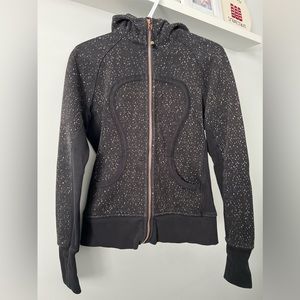 Lululemon Scuba Hoodie ll Size 8 Black Speckled